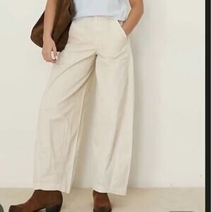 NWT Free People Rylie Midrise Wideleg Chino Oak Size 12